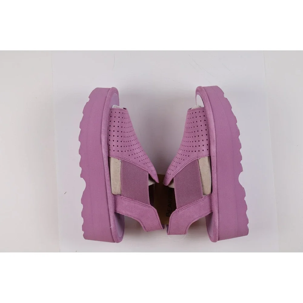 Bearpaw Tatiana Platform Sandals Lavender Mist Solid 8 Suede NWT
